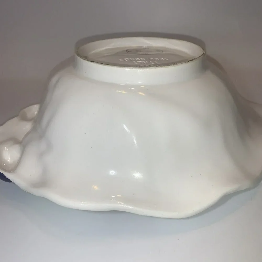 Bassano Decorato Armano Made in Italy Ceramic Fig Leaf Serving Bowl 1280/32x25